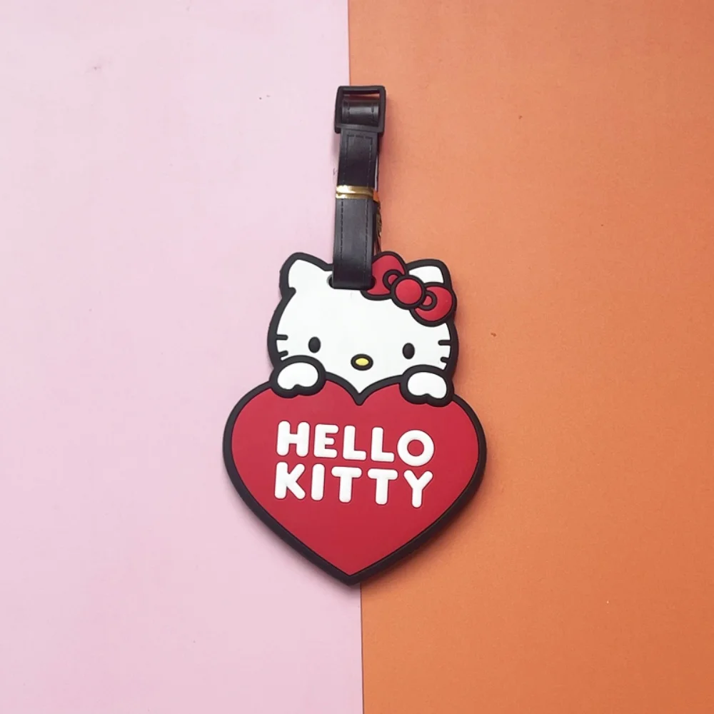 

Anime Sanrio Hello Kitty Luggage Tag Kawaii Kuromi Melody Luggage Label Suitcase ID Address Holder Baggage Boarding Portable