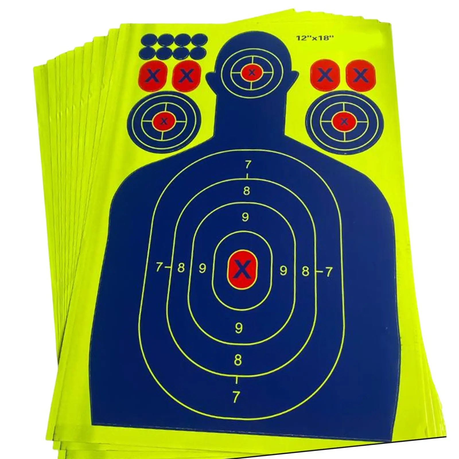 10Pcs Reactive Splatter Targets 12Inchx18inch Paper Targets Stickers Adhesive for Shooting Exercise Outdoor Practice Indoor