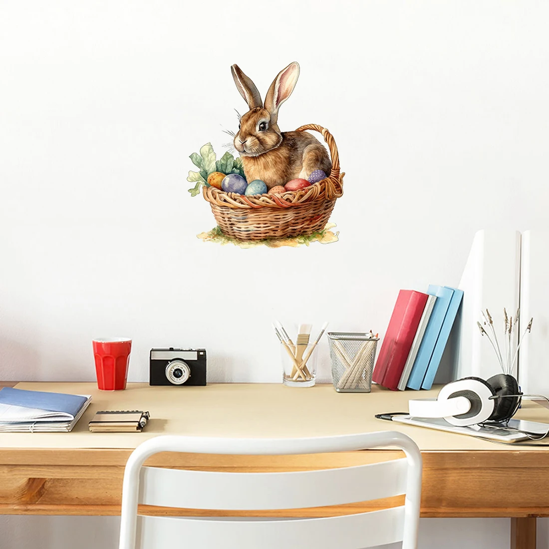 Three Ratels CP36 Lucky Spring Easter Rabbit lovely Watercolor Animal Sticker Home Decoration Wall Sticker