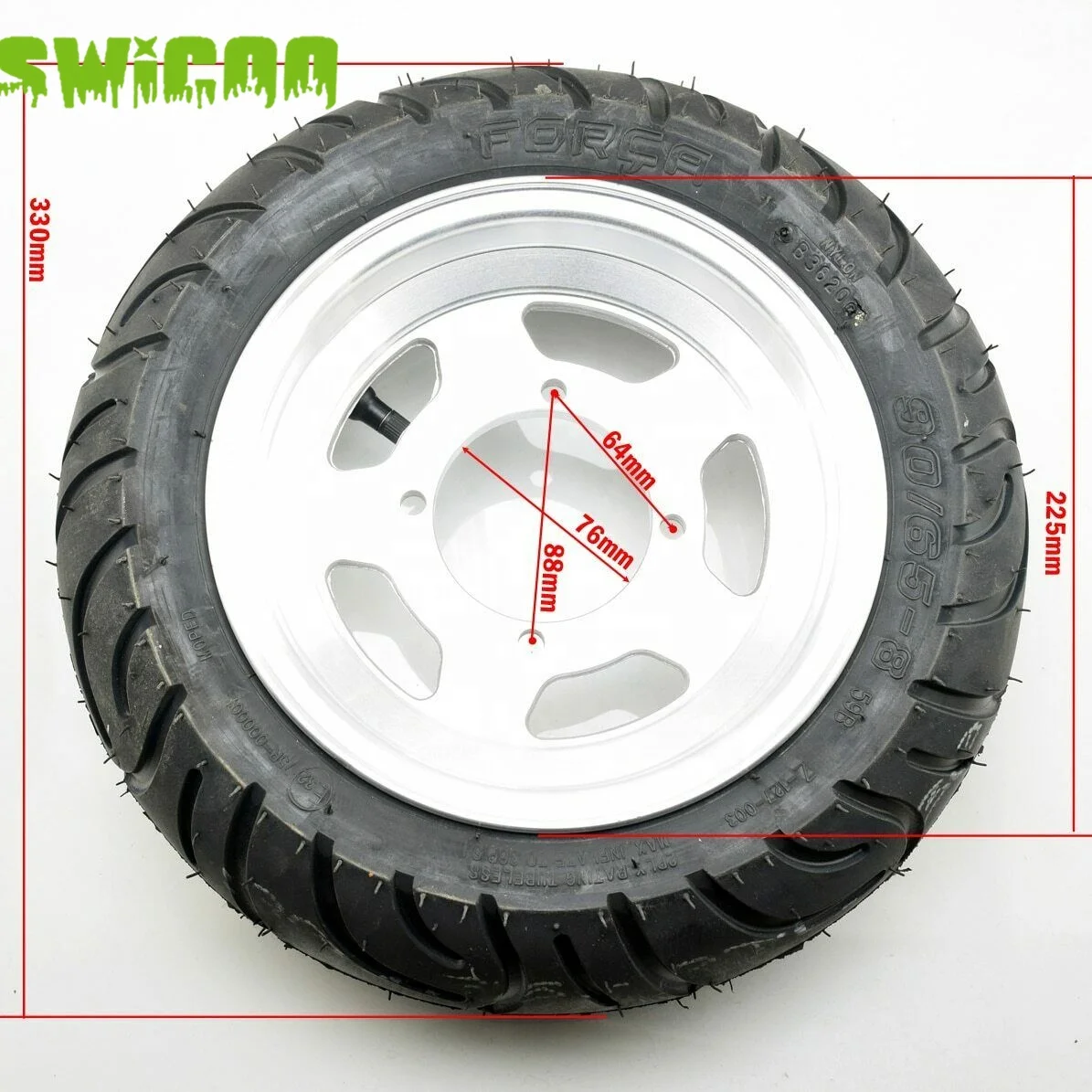 Monkey Motorcycle Wheel Rim 90/65-8 130/50-8 8 Inch Wheel Rim Tyre Wheel with tire for Honda Monkey Z50R Z50