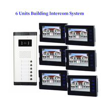 7 inch Building Video Intercom System Video Doorbell Camera With 2/3/4/5/6 Buttons for Family Apartment Video Door Phone System