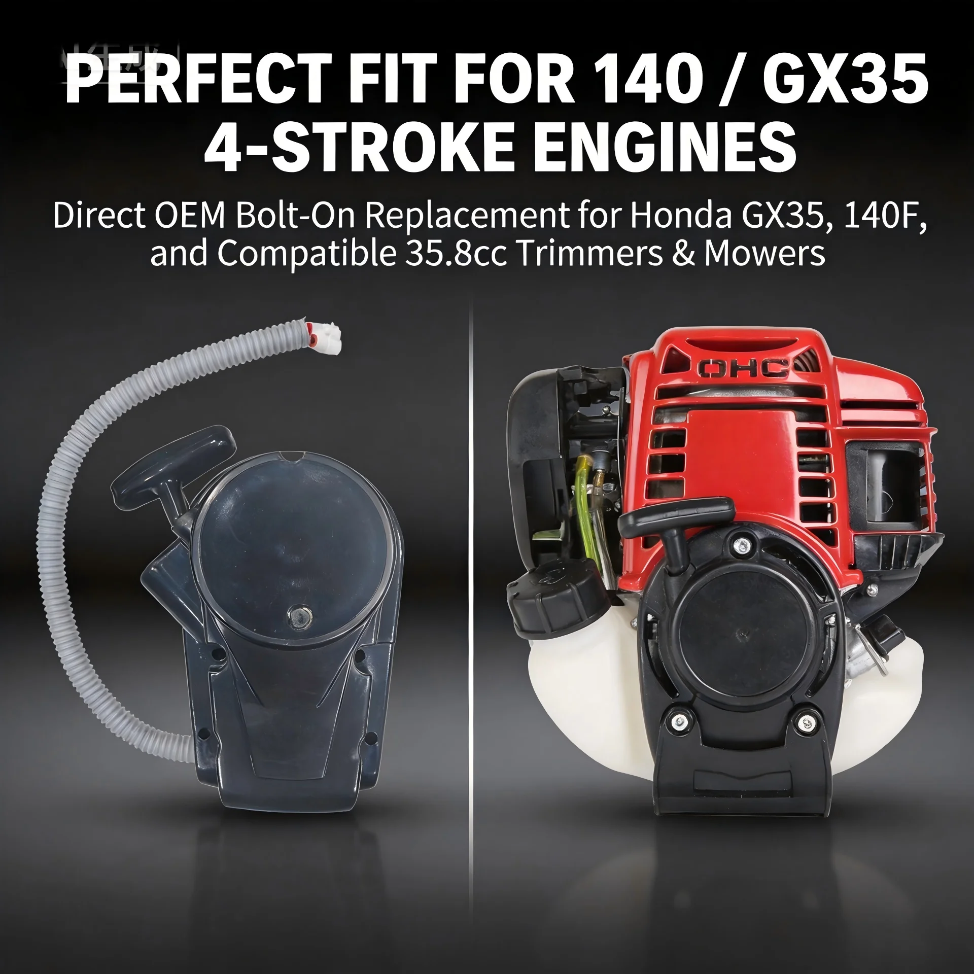 gx35-electric-start-pull-cord-recoil-starter-replacement-for-4-stroke-brush-cutter-grass-trimmer-parts