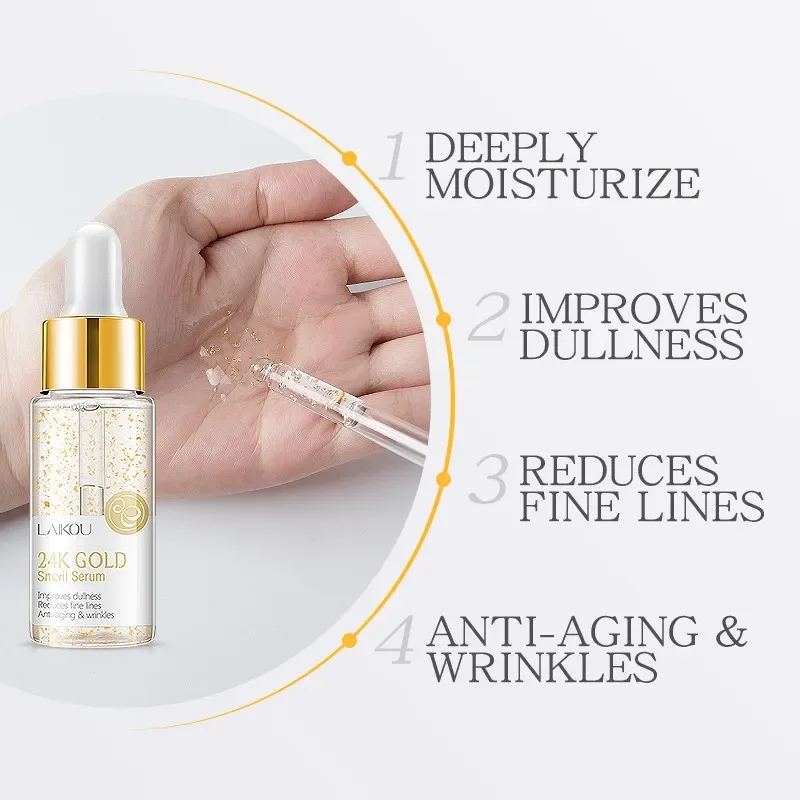 LAIKOU Makeup Base Moisturizing Essence 24k Gold Elixir Oil Control Professional Matte Serum Series Brand Foundation Primer 1pcs