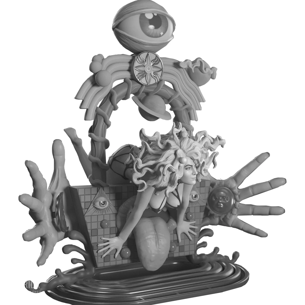 Shantal Figurka 1:24 Miniaturowa figurka Zestaw modeli z żywicy Niepomalowany plastikowy zestaw modeli do składania A811