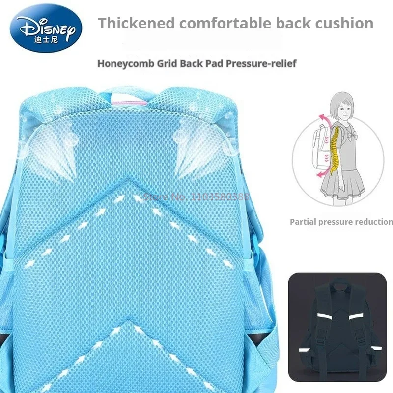 New Style Kawaii Disney Frozen Elsa Cartoon Series Kindergarten Pupils Girls Backpacks Girls Schoolbags 3 To 5 Breathable Light