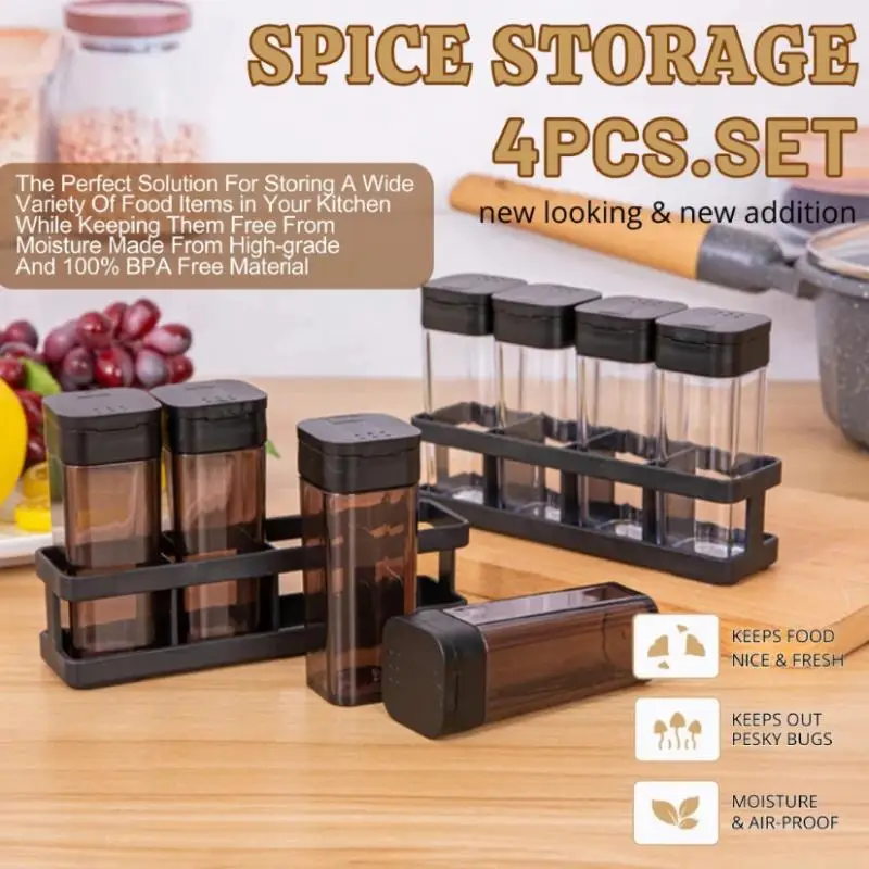 Spice Organizer Set 4-in-1 - Stackable Kitchen Bottles, Airt