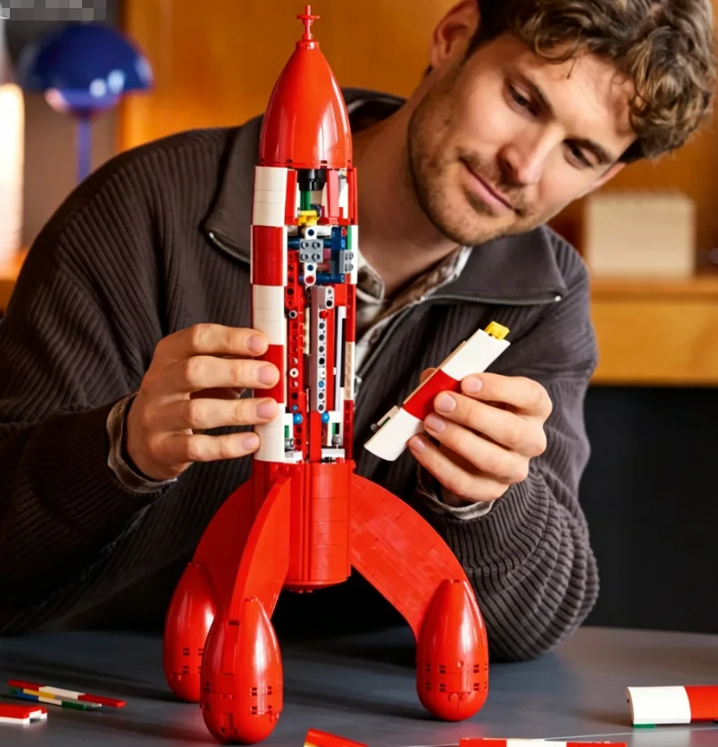 Moon Landing Site Building Blocks Space Exploration Scene Model Bricks Toys for  Collector Display Christmas party gift