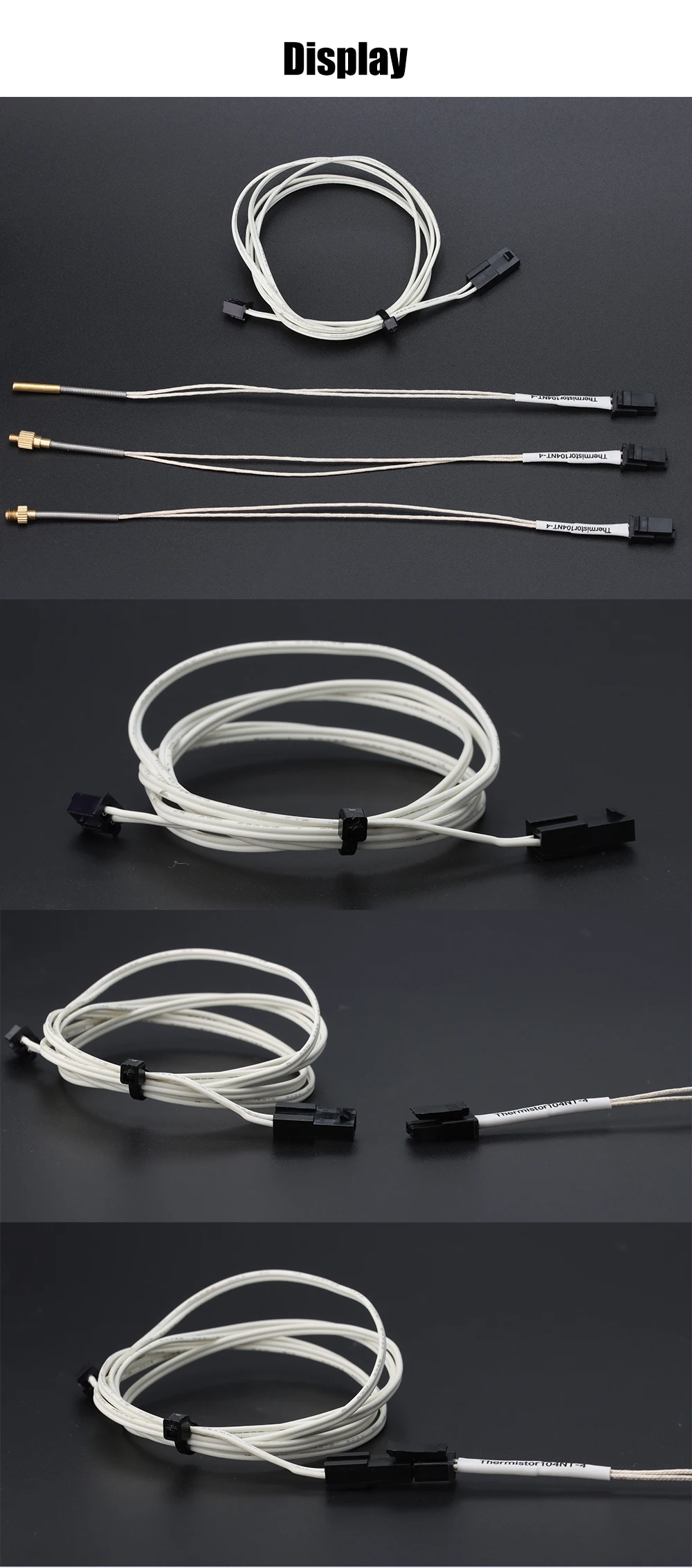 Trianglelab ADR ™ 104NT-4-R025H42G (104GT-2) Thermistor-Sensor, neue Standard-Mehradrig-Laser-geschweißte Leitungen, 3x15 mm, Metall M3 M4 – Detail 40