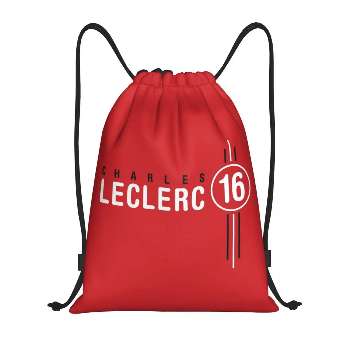 Custom Motorsports Racing Drawstring Bag Women Men Lightweight Charles Leclerc Sports Gym Storage Backpack