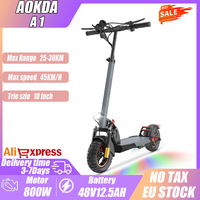 AOKDA  A1 Scooters Electric 800W Motor 48V12.5A Battery Dual Shock Absorber Fold Electric Scooter 10-inch Tires Adult E-Scooters