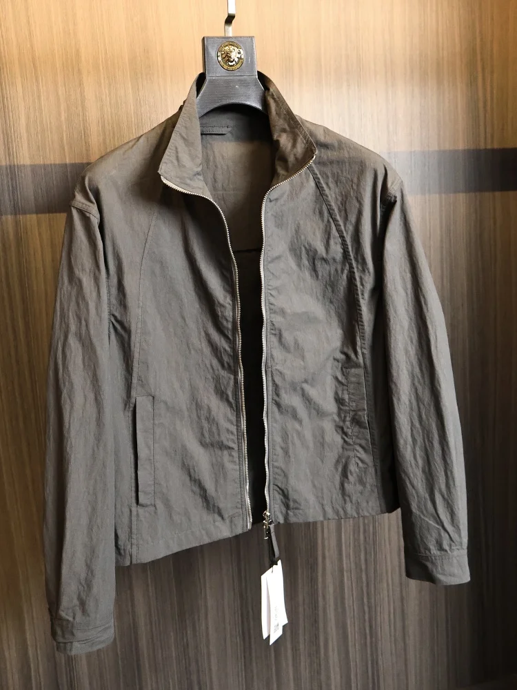 Lightweight Quick-Dry Breathable Men's Short Stand Collar Jacket Autumn Fashion Urban Style Anti-UV 3D Tailoring Casual Wear