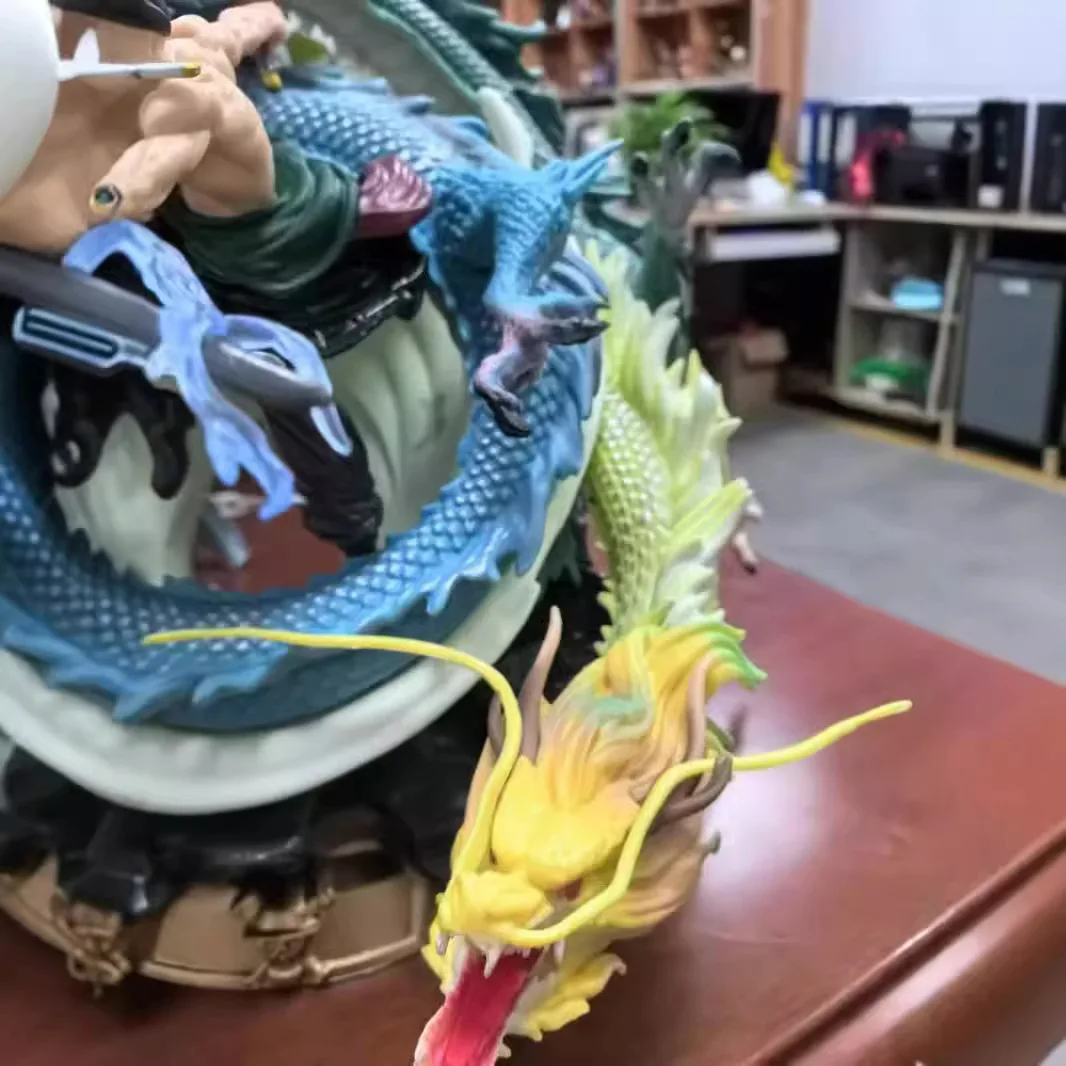 19cm uma peça tornado três dragão estilo zoro anime figura modelo estátua coleção decoração de mesa ornamento brinquedos presentes