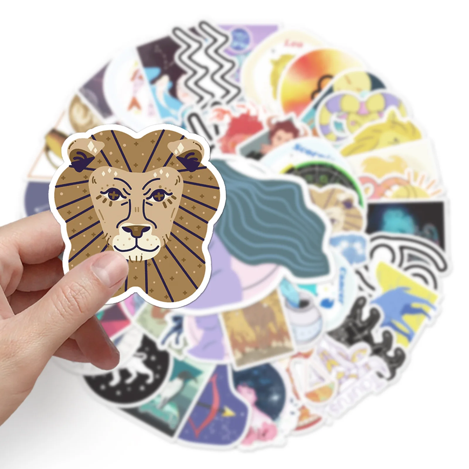 10/30/50pcs 12 별자리 만화 스티커 스쿠터 노트북 크리 에이 티브 스크랩북 노트북 자동차 오토바이 데 칼 스티커