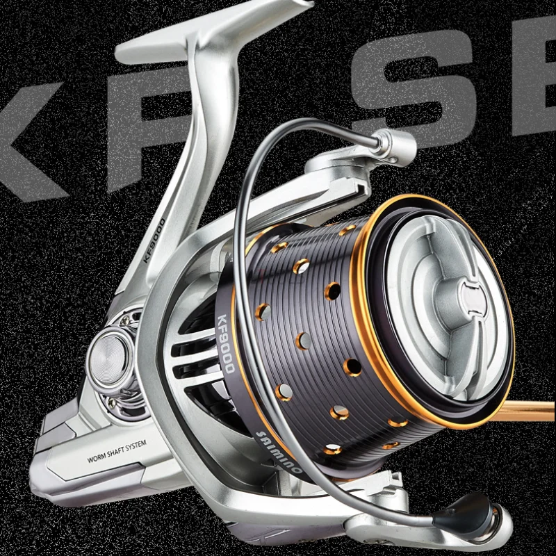 

KF 9000-14000 Series Guide Rod Structure Remote Casting Wheel Max Drag 25KG Stainless Steel Spool 4.6:1 High Speed Fishing Reel