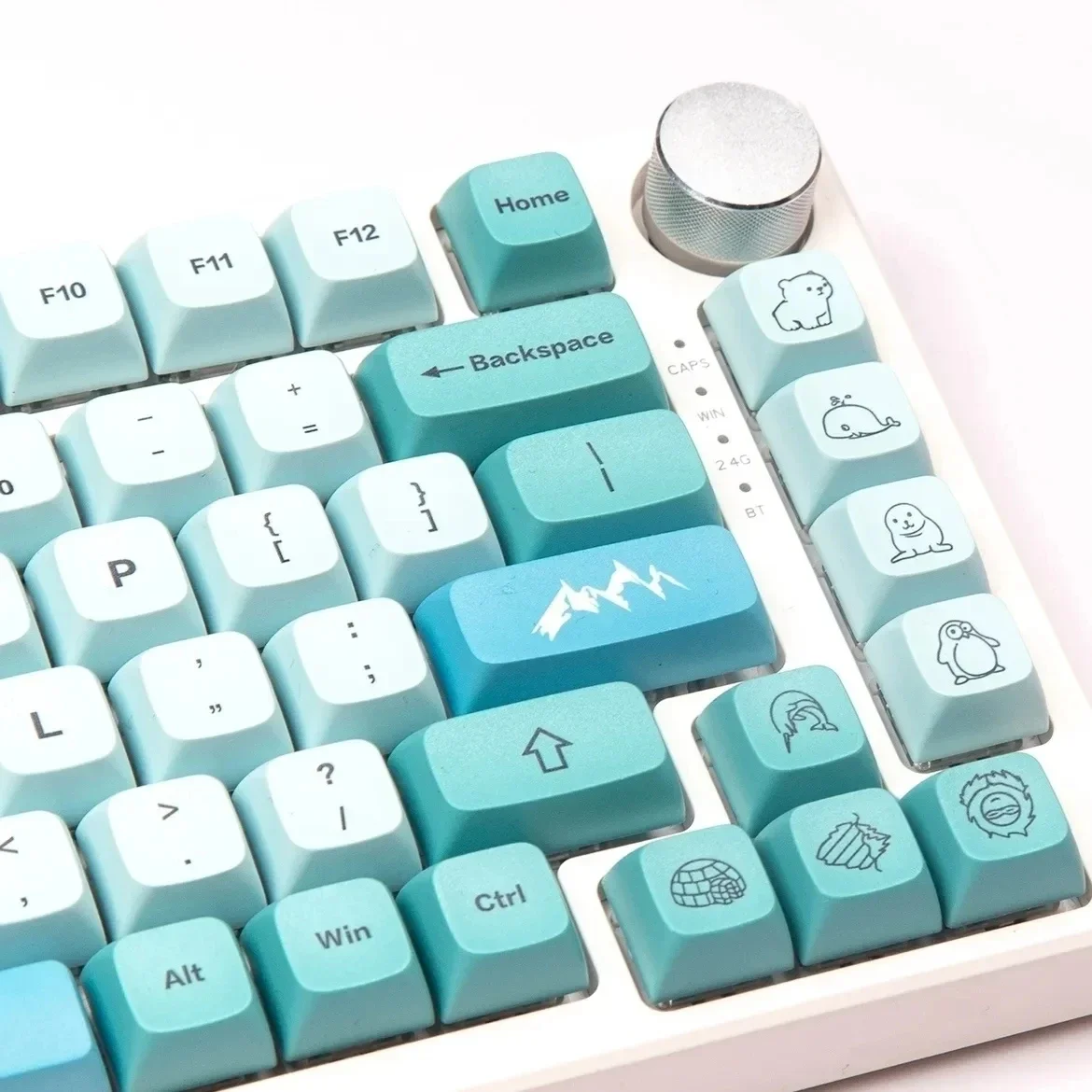 

PBT Keycap 123 Keys Iceberg for XDA DYE-SUB English Keycaps For Mechanical Keyboard 61 64 84 108 Layout keyboard keycaps