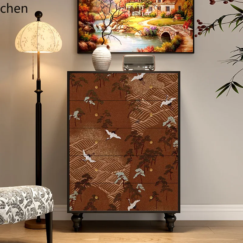 PYH Solid Wood Drawer Sideboard Storage Cabinet Living Room Bedroom Entryway Cabinet