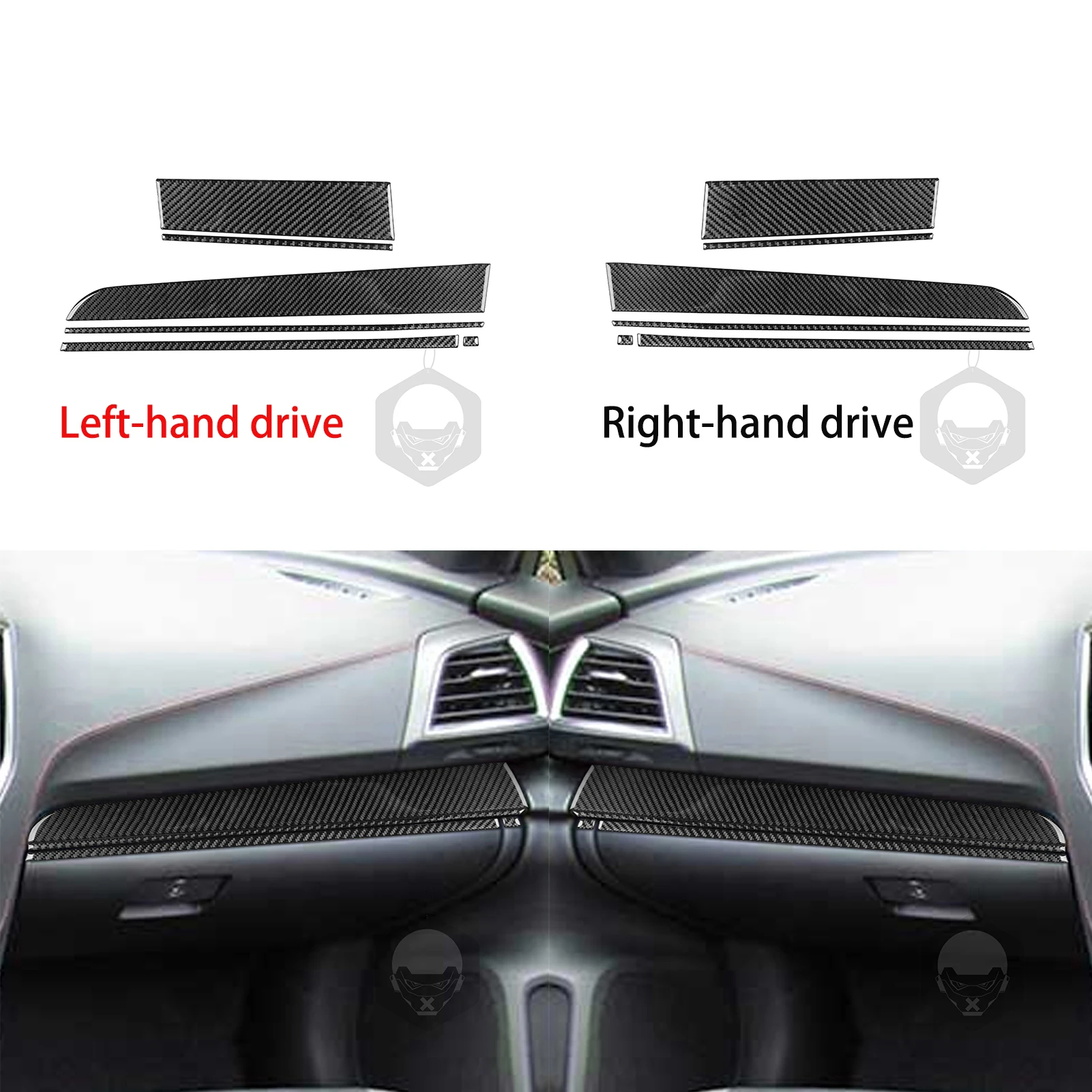 For Subaru Impreza 2017-2022 Crosstrek 2018-2022 Refit Carbon Fiber Instrument panel trim Wood grain Car Interior Sticker