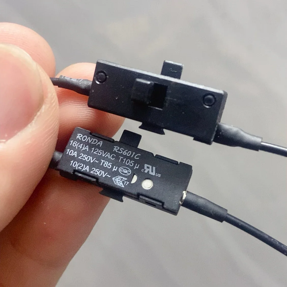 

1PC Hair Dryer Power Switch With Cord Toggle Slide Push Plate Switch