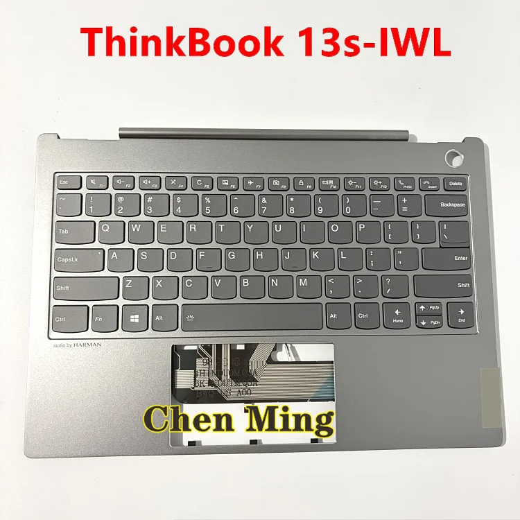 

Laptop Upper Case Palmrest Shell NEW for lenovo ThinkBook 13s-IWL silvery US with keyboard touchpad C-cover Case 5CB0U43207