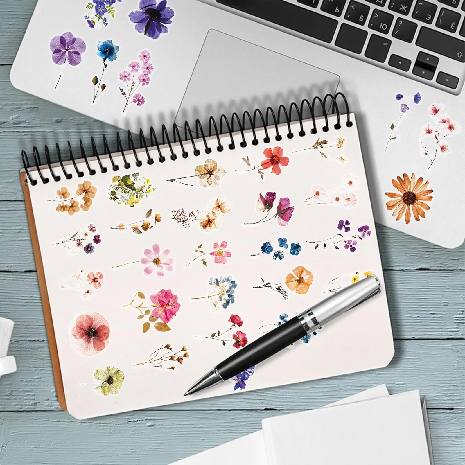 

Stickers For Kids 50 Pieces Realistic Decoration Floral Stickers Students Stationery For Boys Girls Teens Children Scrapbooking