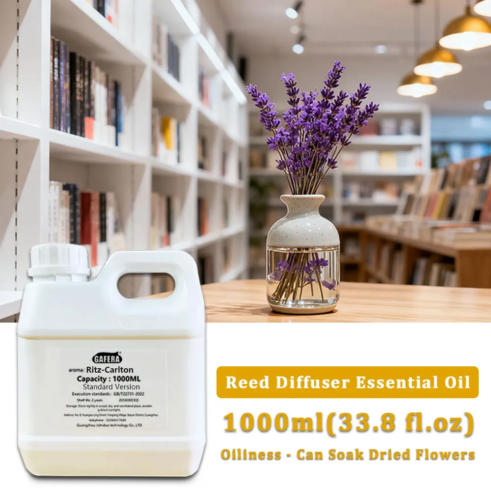 GAFERA 1000ml (33.8 fl.oz) Ritz-Carlton Sheraton Flameless Aromatherapy Essential Oils - Reed Diffuser Oil, Large Bottle Perfume