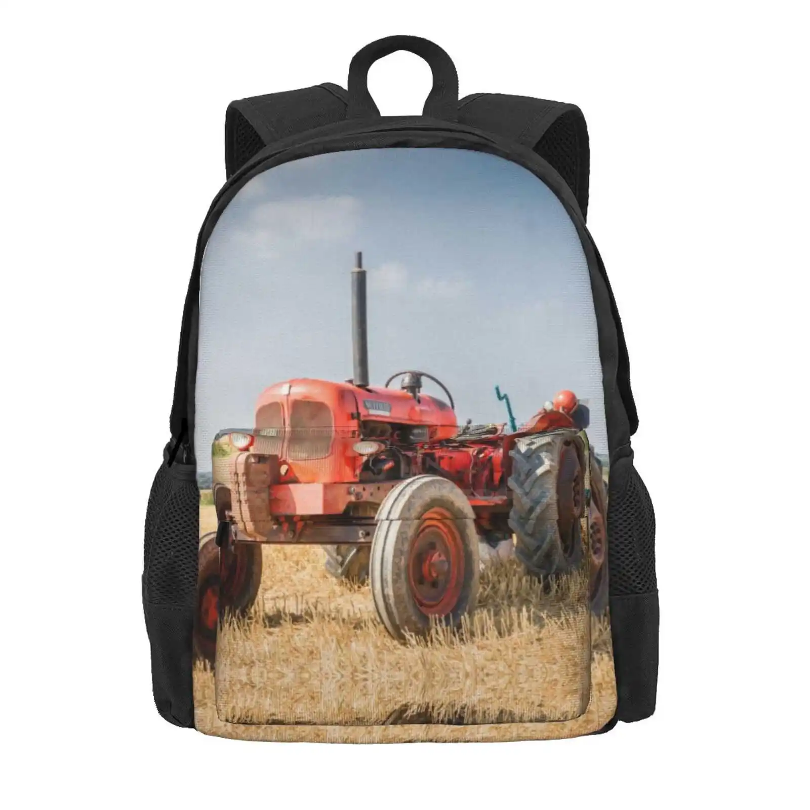 Universal Three Hot Sale Schoolbag Backpack Fashion Bags Nuffield Universal Three Tractor Red Vintage Agricultural Machine Farm