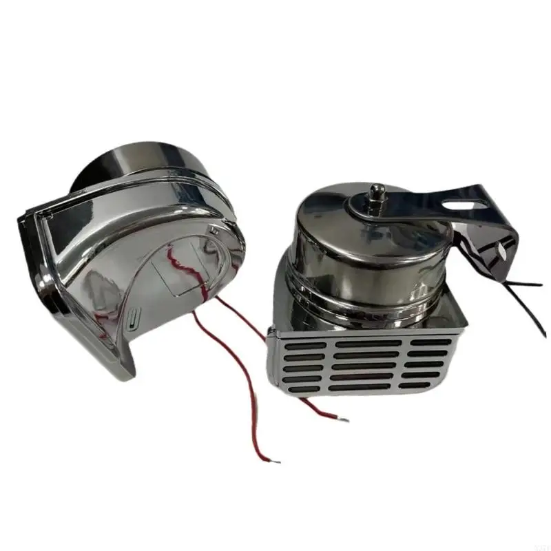 

Vehicle Horn High Low Tone 12V 24V Stainless Steel Loud 120dB For Car Truck Motorcycle X37F