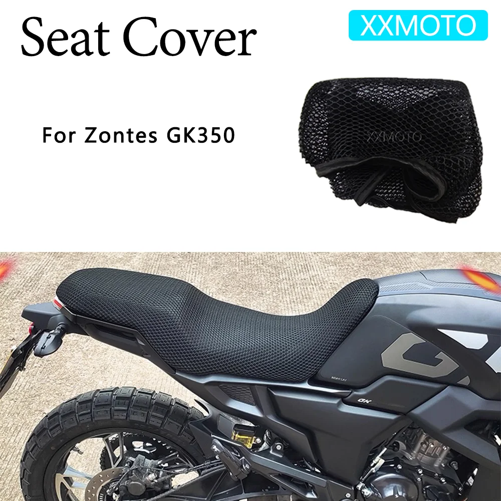 

For Zontes GK350 GK 350 Motorcycle Seat Cover Heat Insulation 3D Mesh Fabric Breathable Non-Slip Protection Cushion