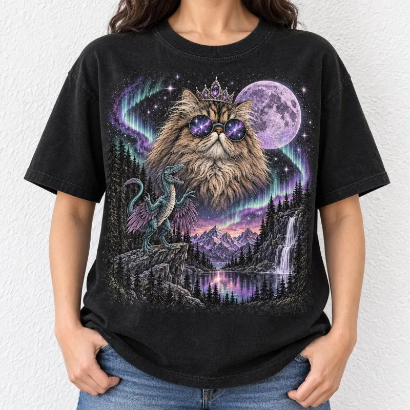 Sweet Donut Princess and Mongo T-shirt, Dungeon Explorer Carl's Book, LitRPG Pattern, Suitable for All Seasons, Unisex T-shirt