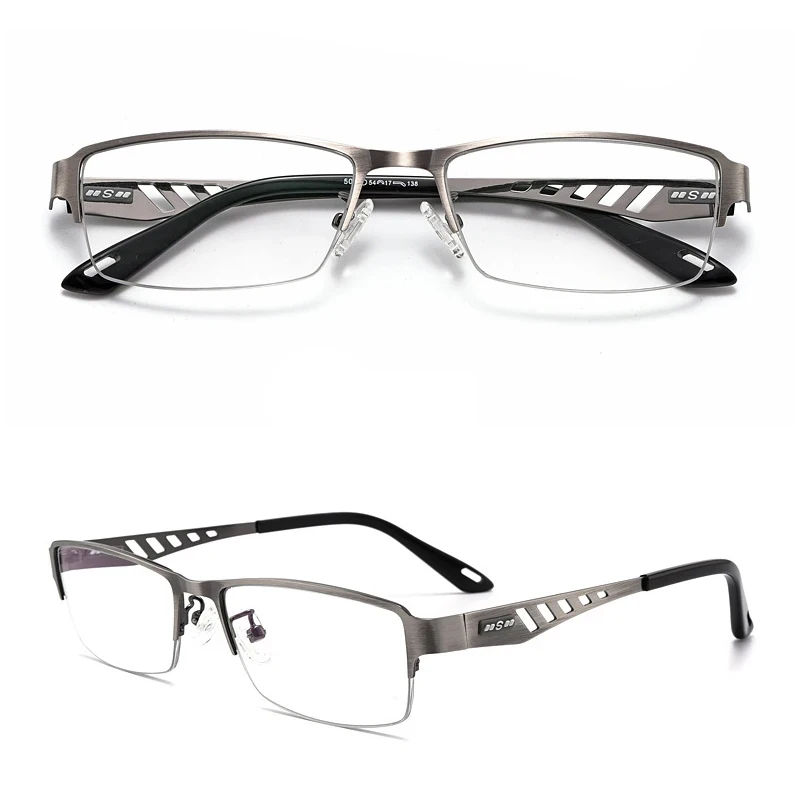 2025 Adjustment Photochromic Multifocal Reading Glasses Men Progressive Anti-Blue Ray Business Spectacles Half-Frame +1.0-3.5 image 5