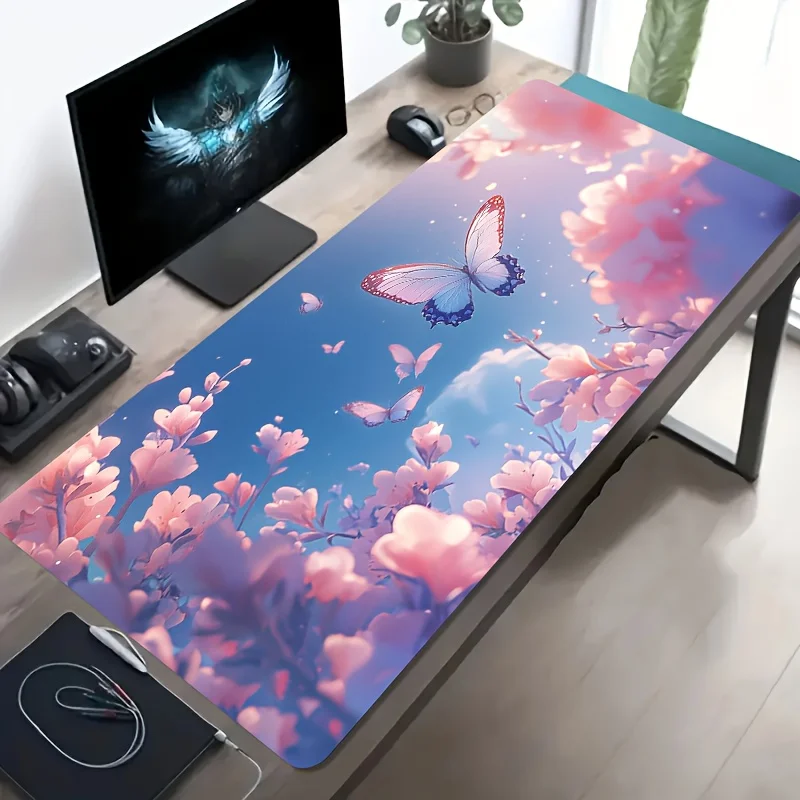 

Коврик для стола, игровой коврик для мыши, тканевая поверхность, противоскользящая резиновая основа, большой коврик для ПК, ноутбука, клавиатуры, рабочего места