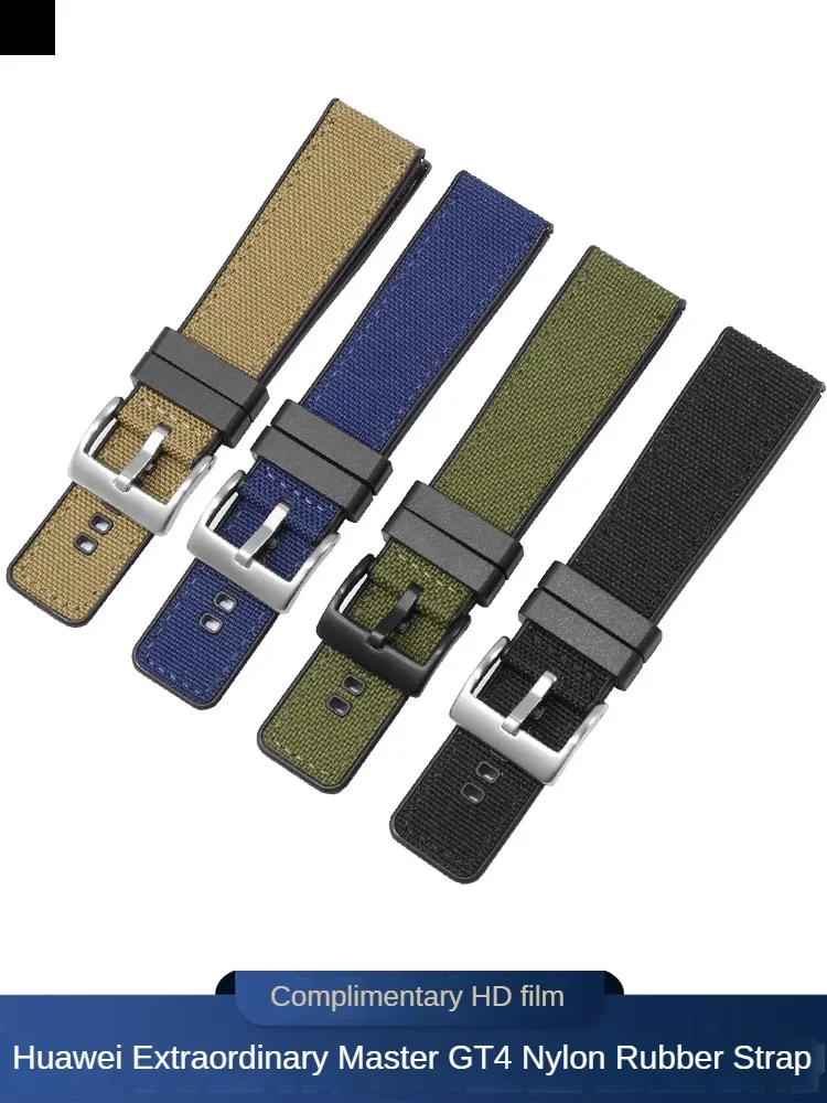 Adapted to Huawei Watch GT 4 3 2 Pro Extraordinary Master Ultimate Nylon Canvas Rubber Watch Strap