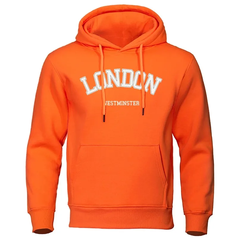 London Westminster Street Letter Printing Men\'s Clothing Wool Soft Hoodie Autumn Super David Clothes Leisure Sports Couple