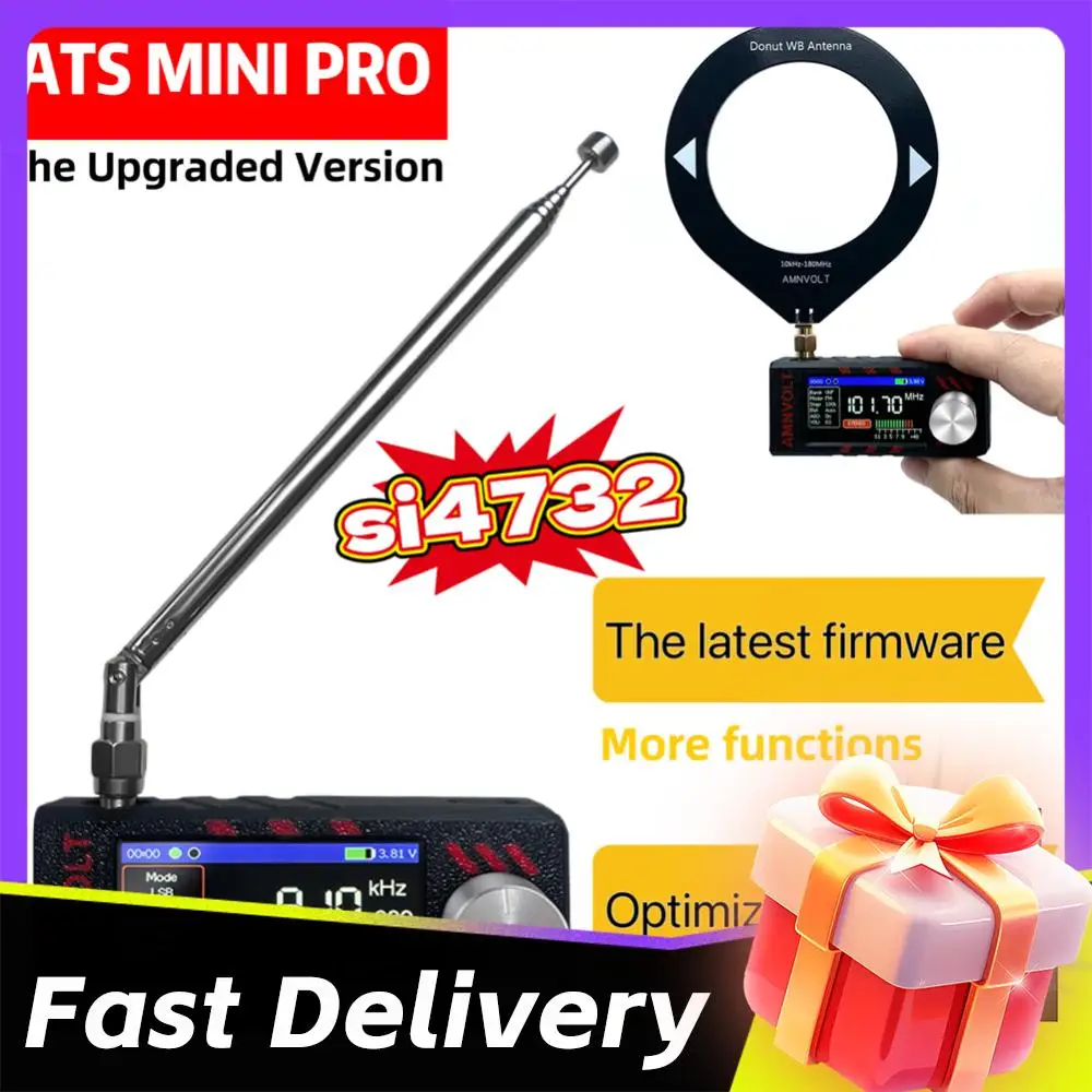 

SI4732 Мини-карманный 0,5-108 МГц SSB AM FM HF SW MW Дисплей Вседиапазонный радиоприемник с антенной Встроенная схема усилителя для наушников