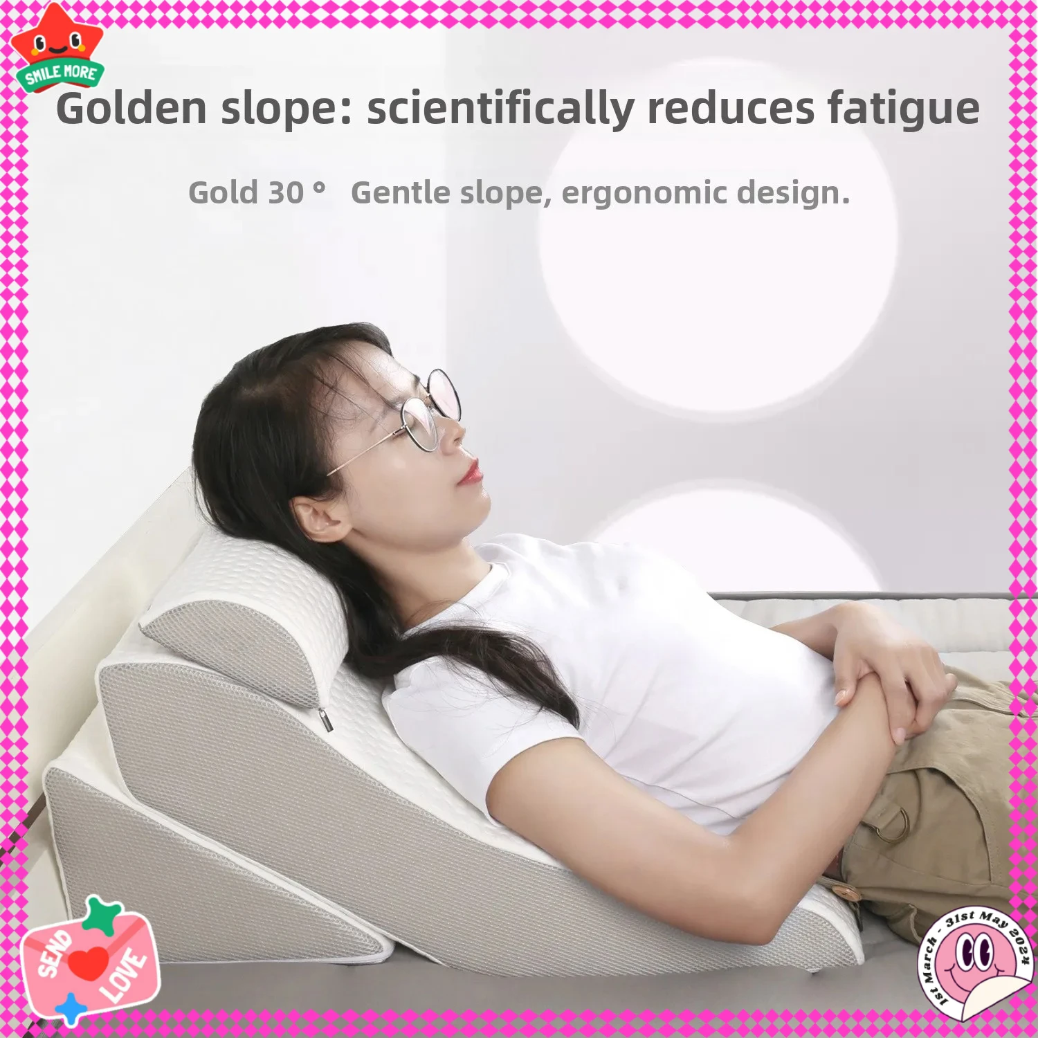 

Бестселлер, боковая подушка, поясная подушка, треугольная съемная моющаяся подушка для кровати, прикроватная подушка, губка, медленный отскок, подставка для талии