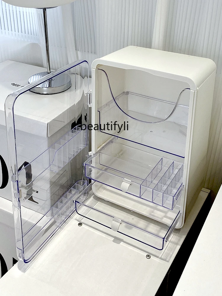 

Cosmetics Storage Cabinet Skincare Shelves High-Grade Dustproof Desktop Storage Box Acrylic