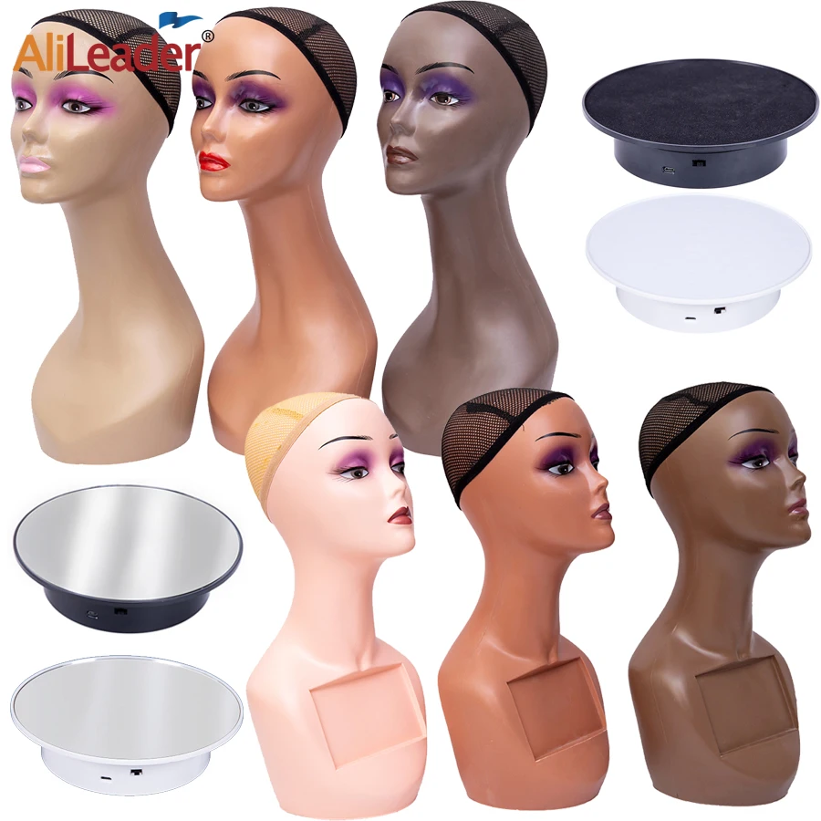 Pruik Mannequin Hoofd Stand Realistische Pruik Mannequins Mannequin Hoofd Zonder Schouders Mannequin Dhead Voor Pruiken Display Elektrische Stand