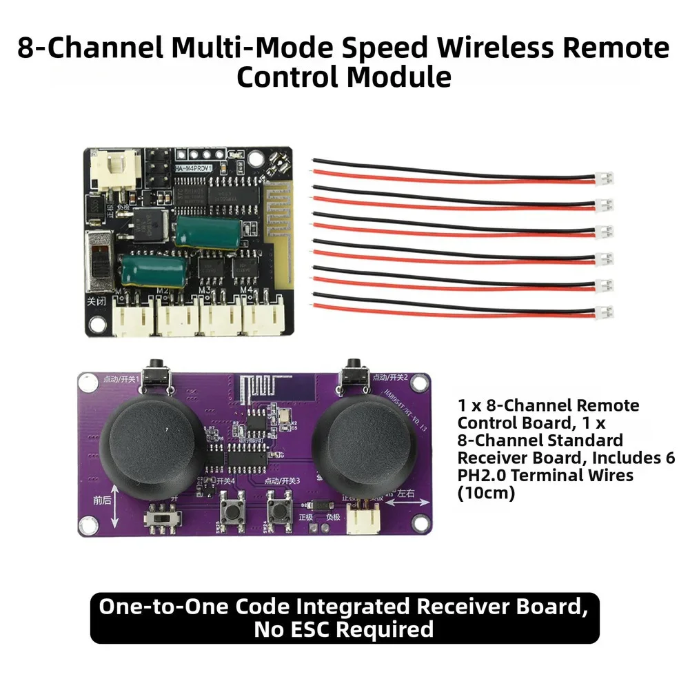 2.4G Wireless 8-Channel Multi Mode Control Remote Control Module DIY Kit Two Hand Joystick Full Proportional Control Module