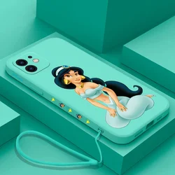 Disney Snow White Jasmine Phone Case For iPhone 15 14 13 12 11 Pro Max Mini X XR XS MAX 8 7 Plus Liquid Silicone Cases Cover