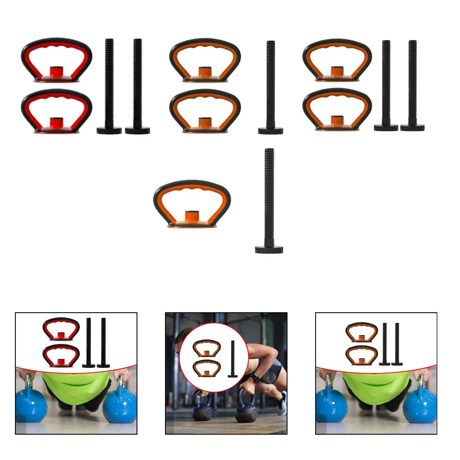 Kettlebell pegangan Kettlebell, pegangan latihan kekuatan dapat dibawa mudah dibawa