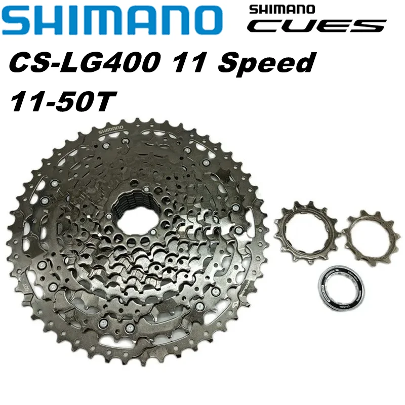 SHIMANO CUES 11 Speed Cassette Sprocket LG400 11-50T Freewheel LINKGLIDE Type 11V Flywheel Original Bicycle Parts