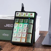Mini teclado numérico APAYADO T21 Teclado numérico mecánico con cable, retroiluminación portátil para tesoro/contabilidad/finanzas