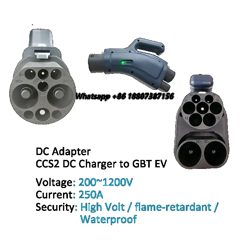 

CCS2 to GBT DC Fast Charging Adapter Combo 2 Charger to GBT EV China Vehicle DC Adaptor Converter 250A 1000V CE CCS2 to GBT