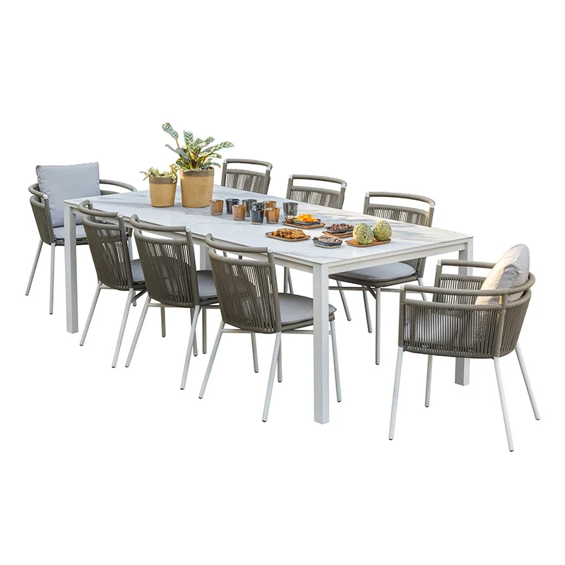 

Nordic rattan sofa, hotel garden, designer rattan sofa, coffee table leisure combination, villa courtyard outdoor furniture