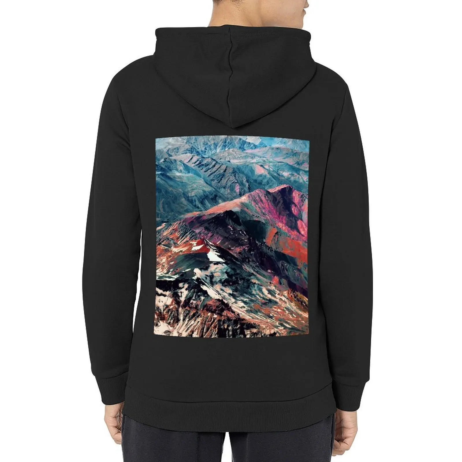 

mountains 2 Hoodie blouse anime clothes japanese style men's coat mens hoodie