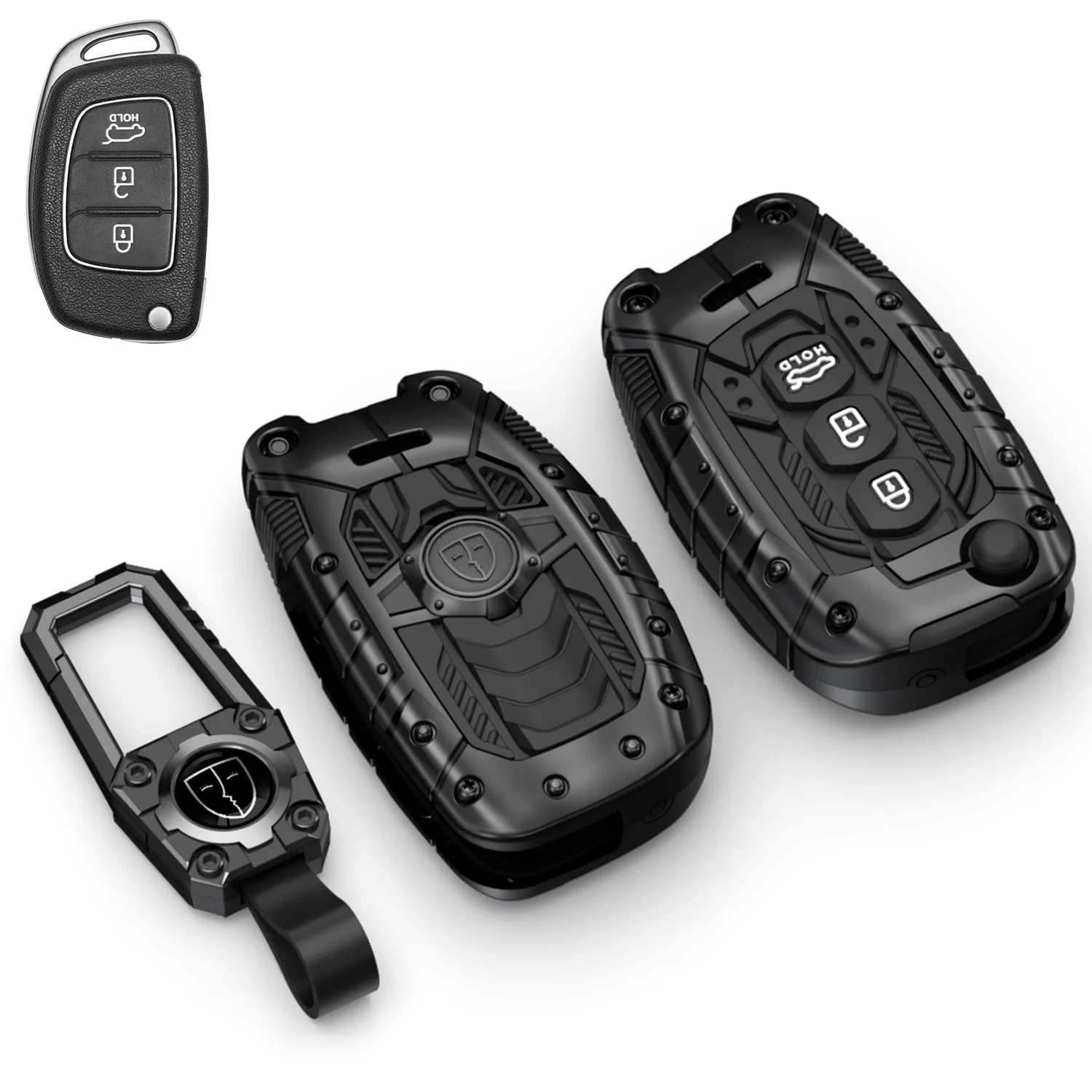 Car key cover  for 2015 Hyundai IX35 ,for old  Elantra,Sonata,Santa Fe flip key ,zinc alloy key protector