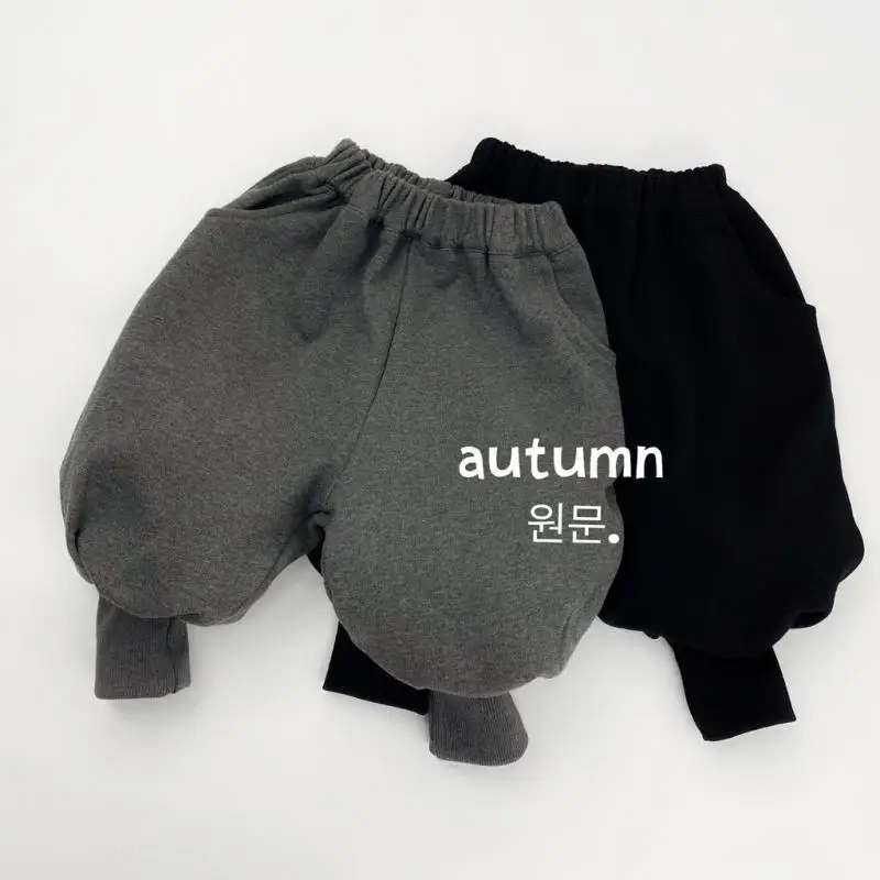 

2025 Autumn New Children Casual Pants Girls Loose Trousers Solid Baby Boys Sweat Pants Cotton Kids Harem Pants Toddler Clothes