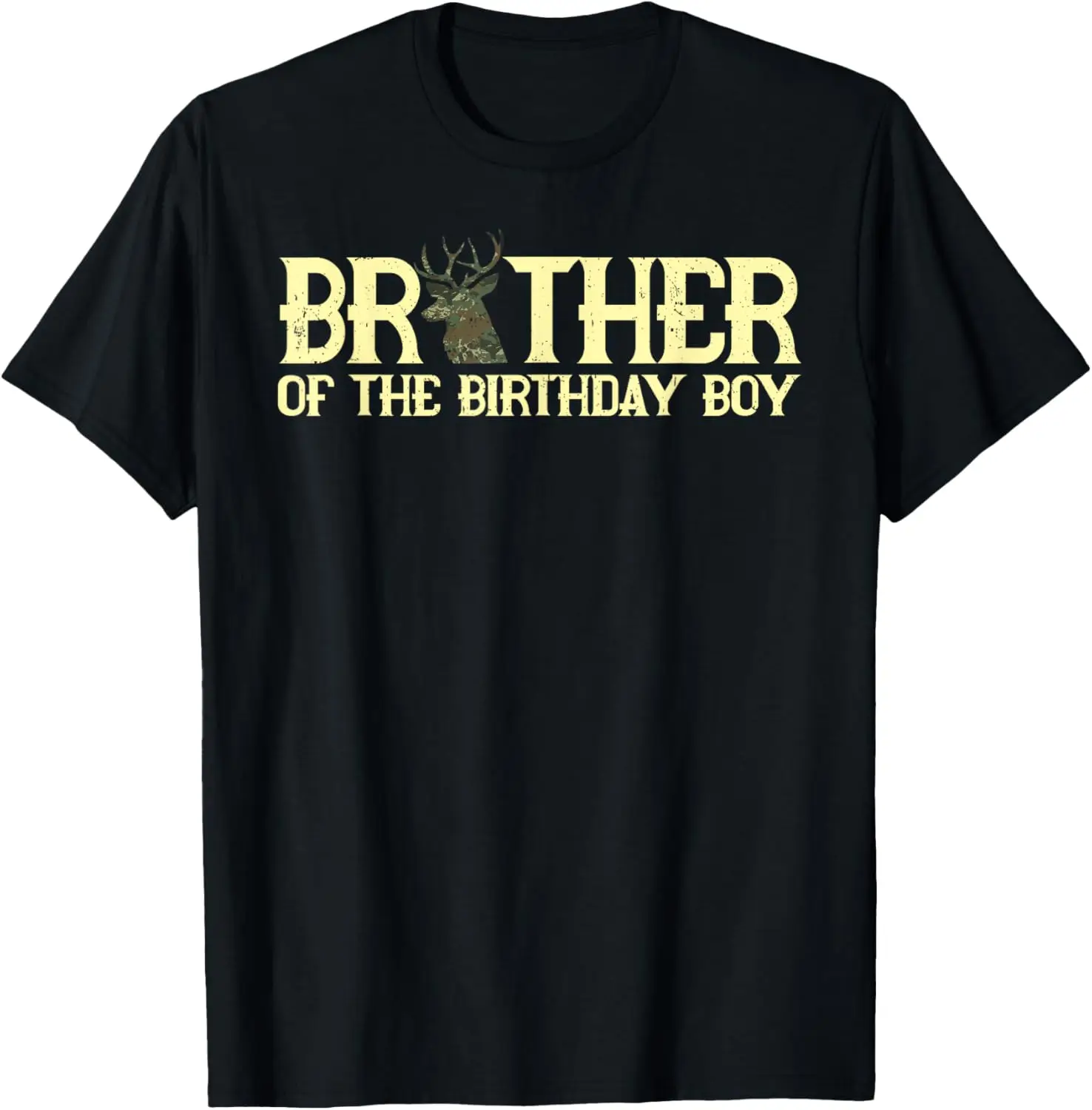 

Brother of The Birthday Boy Deer Hunter Camouflage Flag T-Shirt
