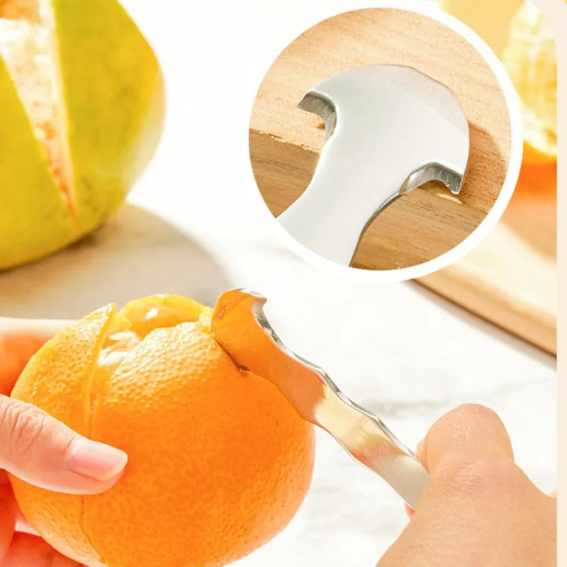 1pc Orange Opener Citrus Grapefruit Peeling Tool Hook Domestic Kitchen 304 Stainless Steel Portable Peeling Tool
