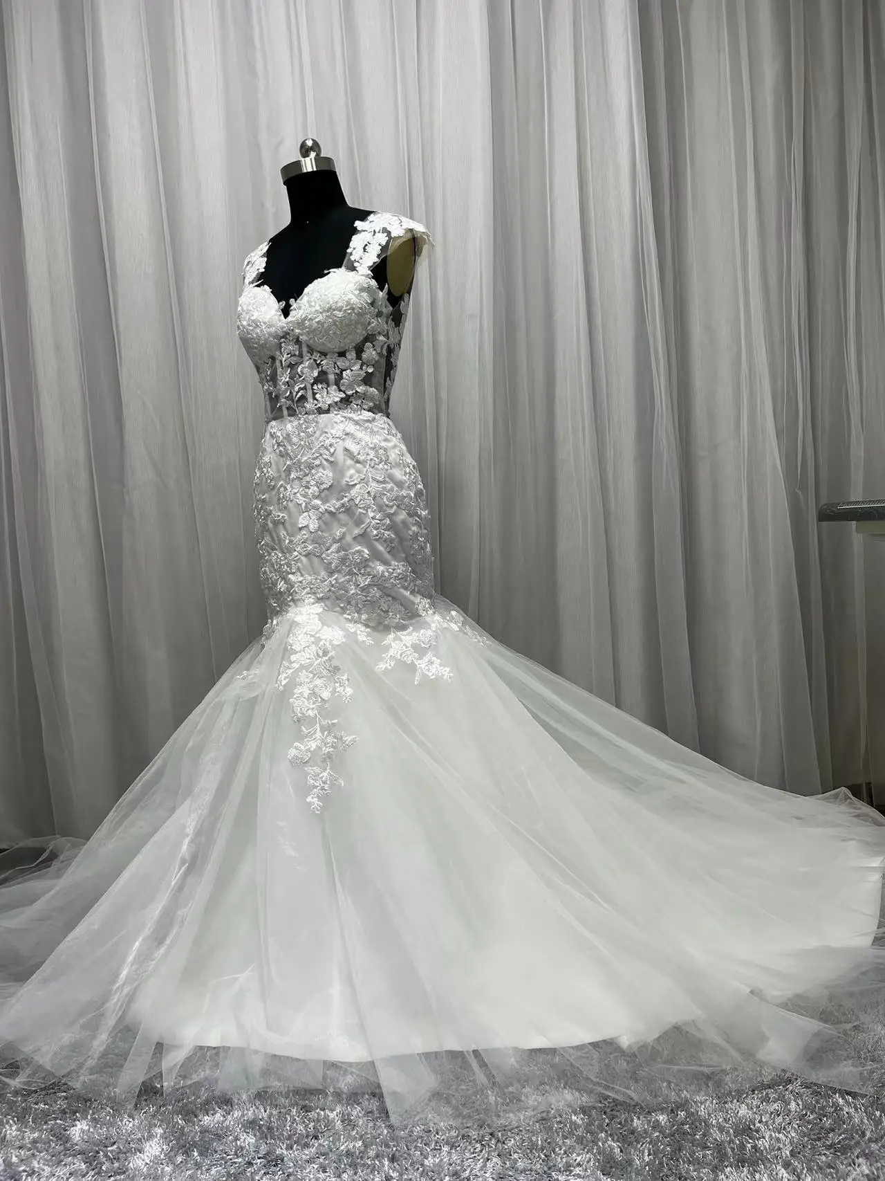 Myyble nova chegada foto real elegante sereia vestidos de casamento 2023 alças feito sob encomenda vestidos de noiva novia tribunal trem